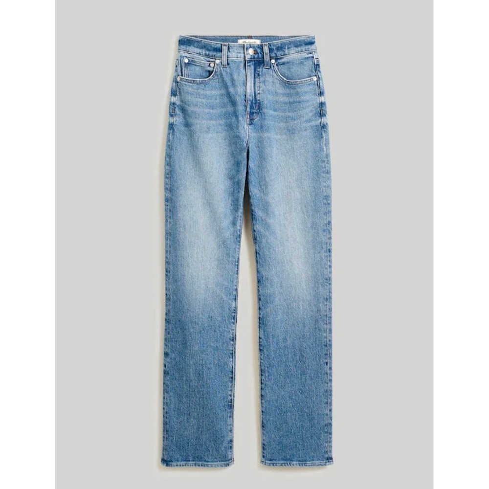 Madewell 90s Straight Leg Jeans High Rise Light Wash‎ Denim Size 26